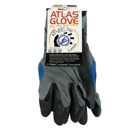 SHOWA ATLAS Glove Work W/Black Coating Xl 330XL-10.RT